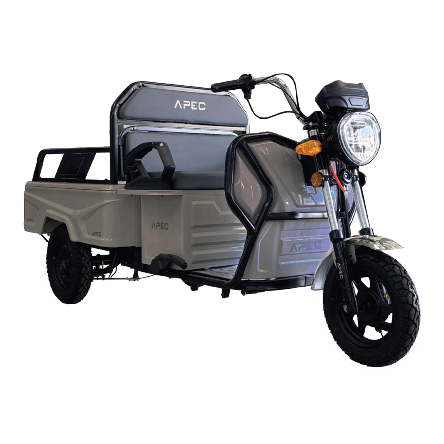 APEC APT4 Üç Tekerlekli Elektrikli Moped — Metalik Gri